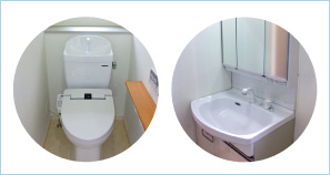 トイレと洗面台